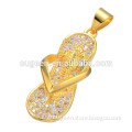 new design winter gold jewelry sliper pendant 24K gold pendant designs men